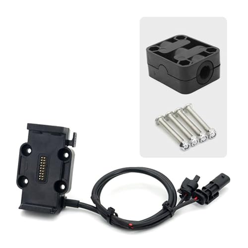 WTXXGQ Motorrad Telefon Halterung Für R1200GS R1250GS Für ADV S1000XR F750GS F850GS F900R R1300GS Drahtlose Ladegerät Telefon Navigation Halterung Fahrrad Handyhalterung(Black - 12mm) von WTXXGQ
