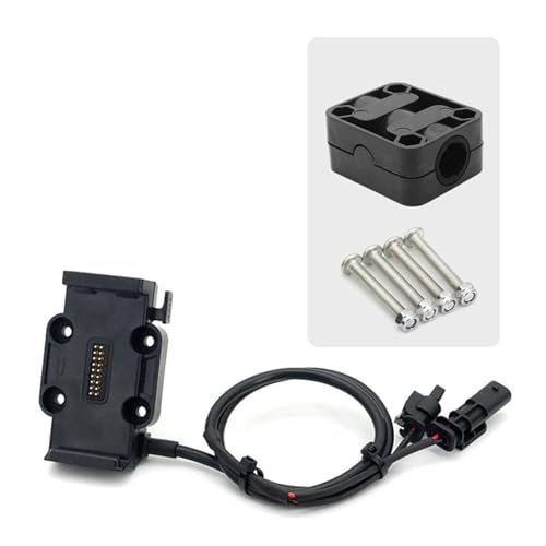 WTXXGQ Motorrad Telefon Halterung Für R1200GS R1250GS Für ADV S1000XR F750GS F850GS F900R R1300GS Drahtlose Ladegerät Telefon Navigation Halterung Fahrrad Handyhalterung(Black - 16mm) von WTXXGQ