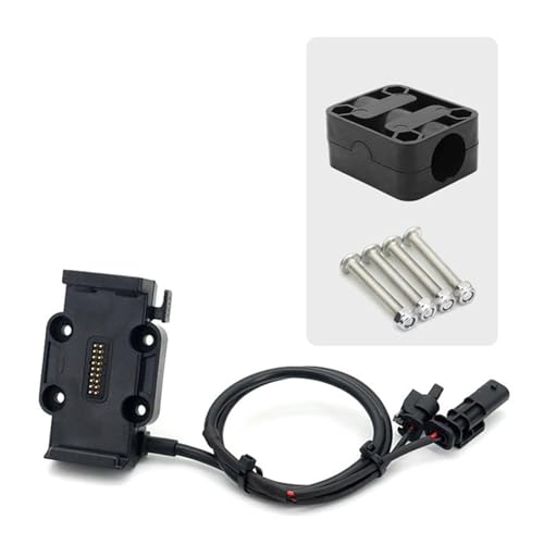 WTXXGQ Motorrad Telefon Halterung Für R1200GS R1250GS Für ADV S1000XR F750GS F850GS F900R R1300GS Drahtlose Ladegerät Telefon Navigation Halterung Fahrrad Handyhalterung(Black - 22mm) von WTXXGQ