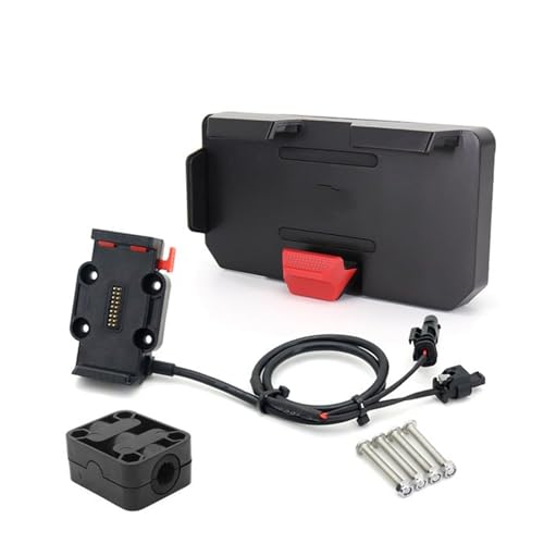 WTXXGQ Motorrad Telefon Halterung Für R1200GS R1250GS Für ADV S1000XR F750GS F850GS F900R R1300GS Drahtlose Ladegerät Telefon Navigation Halterung Fahrrad Handyhalterung(Set - 12mm) von WTXXGQ