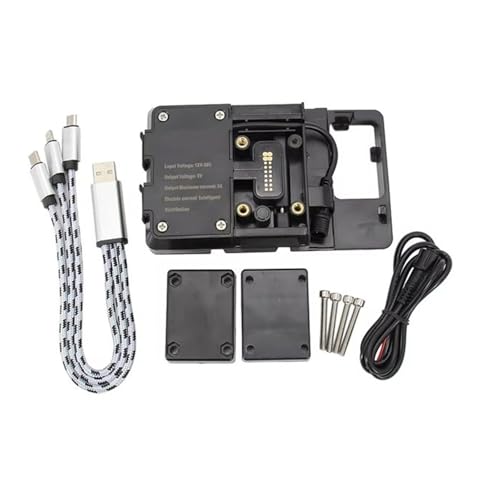 WTXXGQ Motorrad Telefon Halterung Für Tracer 900 Für Tracer 9 GT 2021 2022 Motorrad GPS Navigation Halterung USB Ladegerät Halter Halterung Ständer Fahrrad Handyhalterung(B) von WTXXGQ