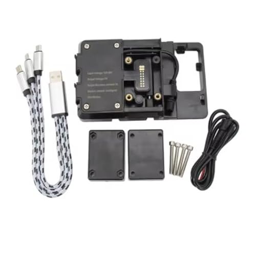 WTXXGQ Motorrad Telefon Halterung Für XT1200Z Für Super Für Tenere 1200 2017 2018 2019 2020 10/12mm Motorrad Navigation Halterung GPS Telefon USB Fahrrad Handyhalterung(A) von WTXXGQ