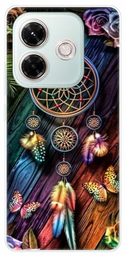 WUACYEAMING Hülle für XIAOMI REDMI 13X 4G,Aesthetic Motiv Weiche Silikon Muster TPU Bumper Stoßfest Schutzhülle Transparent Mädchen mit Cover HandyHülle case Pattern-(Windspiele) von WUACYEAMING