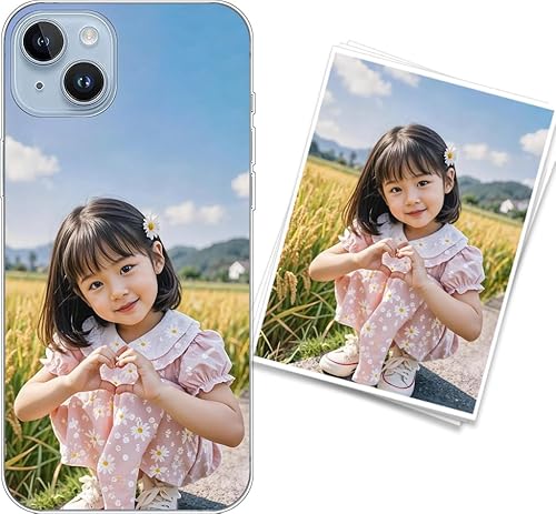 WUACYEAMING Personalisierte Handyhülle kompatibel mit iPhone 14 Plus Transparentes Slim Case aus Silikon TPU zum Selbstgestalten mit Foto Text Militärischer Fallschutz WUACYEAMING Personalisierte Handyhülle kompatibel mit iPhone 14 Plus Transparentes Slim Case aus Silikon TPU zum Selbstgestalten mit Foto Text Militärischer Fallschutz von WUACYEAMING