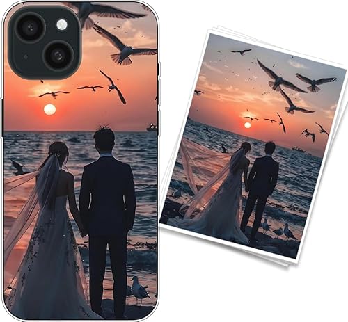 WUACYEAMING Personalisierte Handyhülle kompatibel mit iPhone 15 Plus Transparentes Slim Case aus Silikon TPU zum Selbstgestalten mit Foto Text Militärischer Fallschutz WUACYEAMING Personalisierte Handyhülle kompatibel mit iPhone 15 Plus Transparentes Slim Case aus Silikon TPU zum Selbstgestalten mit Foto Text Militärischer Fallschutz von WUACYEAMING