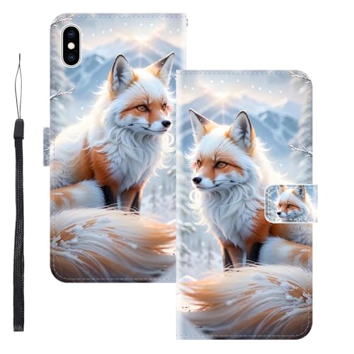 WUACYEAMING für iPhone XS Max Hülle Premium PU Leder Flip Klappbare Stoßfeste Magnetische Schutzhülle Tasche mit Kartenfach Geld Slot Ständer Fuchs WUACYEAMING für iPhone XS Max Hülle Premium PU Leder Flip Klappbare Stoßfeste Magnetische Schutzhülle Tasche mit Kartenfach Geld Slot Ständer Fuchs von WUACYEAMING