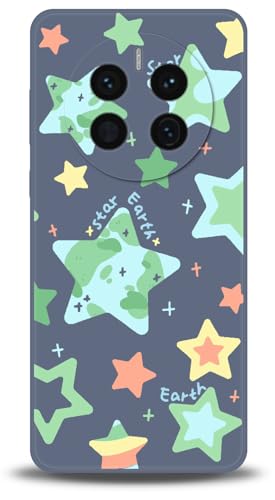 WUACYEAMING kompatibel mit Huawei Mate 50/Mate 50E Hülle Silikon Weich Slim Matt TPU Case mit Kameraschutz Stoßfest rutschfest Kratzfest Leicht Schutzhülle-Sterne 2 von WUACYEAMING