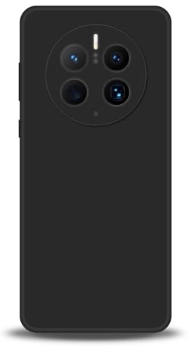 WUACYEAMING kompatibel mit Huawei Mate 50 Pro Hülle Silikon Weich Slim Matt TPU Case mit Kameraschutz Stoßfest rutschfest Kratzfest Leicht Schutzhülle-Grauschwarz von WUACYEAMING