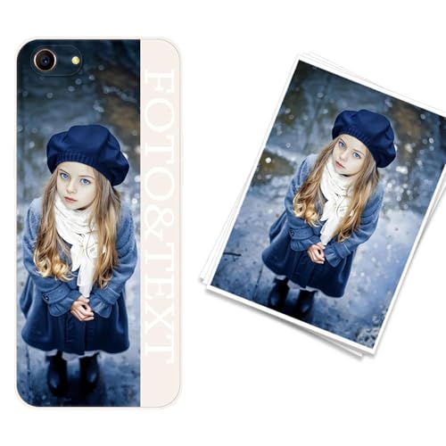 WUACYEAMING kompatibel mit Oppo A83/Oppo A1 Personalisierte Handyhülle,Personalisiert Hülle mit Selbst Gestalten Eigenem Bild Text Foto Flüssigem Silikon Schutzhülle Weiß von WUACYEAMING