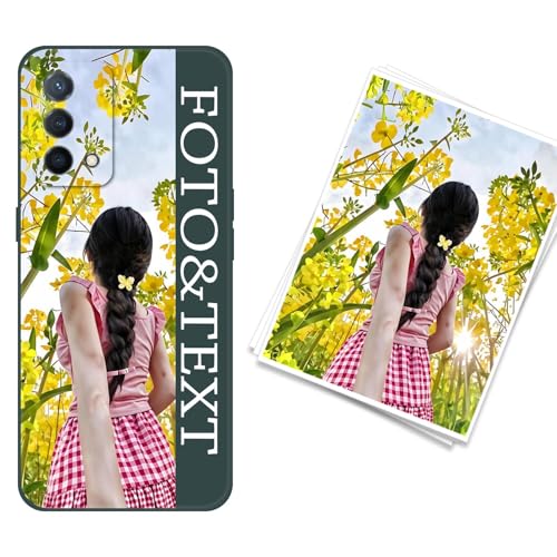 WUACYEAMING kompatibel mit Oppo K9 Personalisierte Handyhülle,Personalisiert Hülle mit Selbst Gestalten Eigenem Bild Text Foto Flüssigem Silikon Schutzhülle grüner von WUACYEAMING