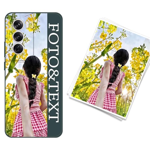WUACYEAMING kompatibel mit Oppo RENO12 Personalisierte Handyhülle,Personalisiert Hülle mit Selbst Gestalten Eigenem Bild Text Foto Flüssigem Silikon Schutzhülle grüner von WUACYEAMING
