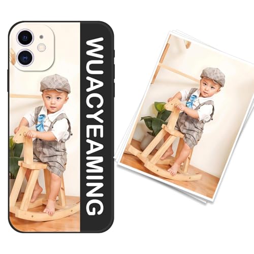 WUACYEAMING kompatibel mit iPhone 11 Personalisierte Handyhülle,Personalisiert Hülle mit Selbst Gestalten Eigenem Bild Text Foto Flüssigem Silikon Schutzhülle Grauschwarz WUACYEAMING kompatibel mit iPhone 11 Personalisierte Handyhülle,Personalisiert Hülle mit Selbst Gestalten Eigenem Bild Text Foto Flüssigem Silikon Schutzhülle Grauschwarz von WUACYEAMING