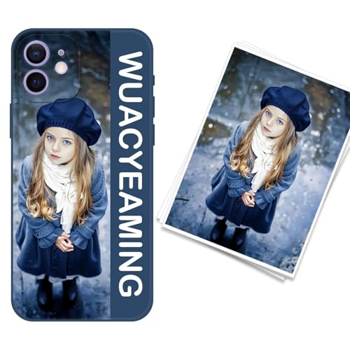 WUACYEAMING kompatibel mit iPhone 12 Personalisierte Handyhülle,Personalisiert Hülle mit Selbst Gestalten Eigenem Bild Text Foto Flüssigem Silikon Schutzhülle blau WUACYEAMING kompatibel mit iPhone 12 Personalisierte Handyhülle,Personalisiert Hülle mit Selbst Gestalten Eigenem Bild Text Foto Flüssigem Silikon Schutzhülle blau von WUACYEAMING