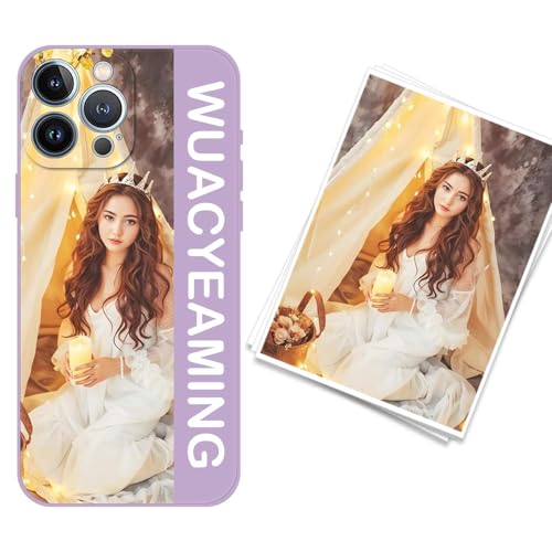 WUACYEAMING kompatibel mit iPhone 13 Pro Personalisierte Handyhülle,Personalisiert Hülle mit Selbst Gestalten Eigenem Bild Text Foto Flüssigem Silikon Schutzhülle Lila WUACYEAMING kompatibel mit iPhone 13 Pro Personalisierte Handyhülle,Personalisiert Hülle mit Selbst Gestalten Eigenem Bild Text Foto Flüssigem Silikon Schutzhülle Lila von WUACYEAMING