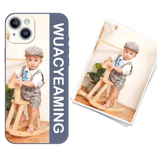 WUACYEAMING kompatibel mit iPhone 14 Plus Personalisierte Handyhülle,Personalisiert Hülle mit Selbst Gestalten Eigenem Bild Text Foto Flüssigem Silikon Schutzhülle Grau WUACYEAMING kompatibel mit iPhone 14 Plus Personalisierte Handyhülle,Personalisiert Hülle mit Selbst Gestalten Eigenem Bild Text Foto Flüssigem Silikon Schutzhülle Grau von WUACYEAMING