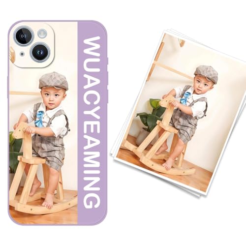 WUACYEAMING kompatibel mit iPhone 14 Plus Personalisierte Handyhülle,Personalisiert Hülle mit Selbst Gestalten Eigenem Bild Text Foto Flüssigem Silikon Schutzhülle Lila WUACYEAMING kompatibel mit iPhone 14 Plus Personalisierte Handyhülle,Personalisiert Hülle mit Selbst Gestalten Eigenem Bild Text Foto Flüssigem Silikon Schutzhülle Lila von WUACYEAMING
