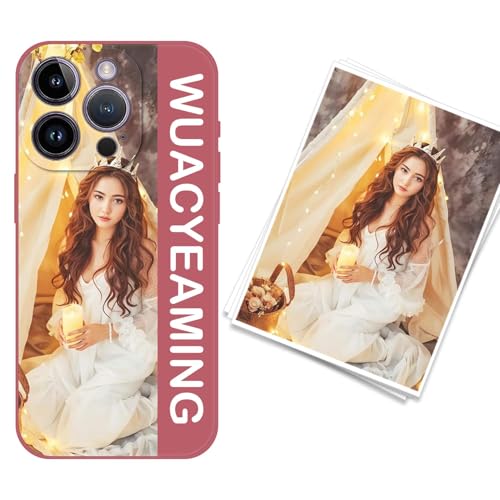 WUACYEAMING kompatibel mit iPhone 14 Pro Personalisierte Handyhülle,Personalisiert Hülle mit Selbst Gestalten Eigenem Bild Text Foto Flüssigem Silikon Schutzhülle Rot WUACYEAMING kompatibel mit iPhone 14 Pro Personalisierte Handyhülle,Personalisiert Hülle mit Selbst Gestalten Eigenem Bild Text Foto Flüssigem Silikon Schutzhülle Rot von WUACYEAMING