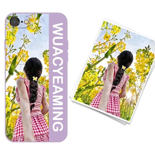 WUACYEAMING kompatibel mit iPhone SE 2020/8/7 Personalisierte Handyhülle,Personalisiert Hülle mit Selbst Gestalten Eigenem Bild Text Foto Flüssigem Silikon Schutzhülle Lila WUACYEAMING kompatibel mit iPhone SE 2020/8/7 Personalisierte Handyhülle,Personalisiert Hülle mit Selbst Gestalten Eigenem Bild Text Foto Flüssigem Silikon Schutzhülle Lila von WUACYEAMING