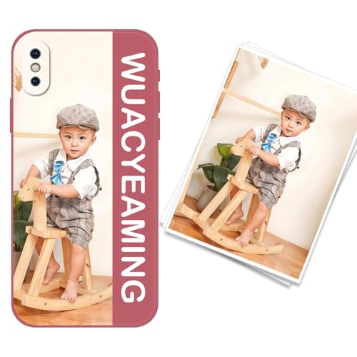 WUACYEAMING kompatibel mit iPhone X/XS Personalisierte Handyhülle,Personalisiert Hülle mit Selbst Gestalten Eigenem Bild Text Foto Flüssigem Silikon Schutzhülle Rot WUACYEAMING kompatibel mit iPhone X/XS Personalisierte Handyhülle,Personalisiert Hülle mit Selbst Gestalten Eigenem Bild Text Foto Flüssigem Silikon Schutzhülle Rot von WUACYEAMING