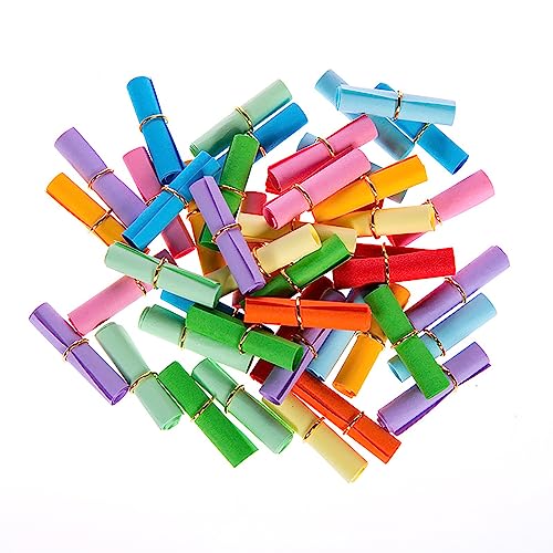 WUDQIJI Lose Tombola 200 Stück Lose zum Selber Beschriften Leere Bunte Kleine Zettel Beschriften Lose Bunte Mischung Kleine Zettel Beschriften für Kindergeburtstag Adventskalender oder Geburtstag von WUDQIJI