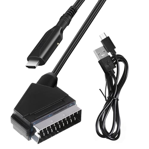 WUIOWPPIC Scart auf HDMI Adapter, SCART zu HDMI Kabel Adapter Scart Auf Hdmi 1080P mit Eingangskabel und HDMI Ausgangsanschluss für STB VHS Xbox HDTV PS3 Sky DVD Blu-ray usw WUIOWPPIC Scart auf HDMI Adapter, SCART zu HDMI Kabel Adapter Scart Auf Hdmi 1080P mit Eingangskabel und HDMI Ausgangsanschluss für STB VHS Xbox HDTV PS3 Sky DVD Blu-ray usw von WUIOWPPIC