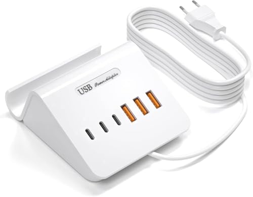 USB Ladegerät Mehrfach 4 Port Mehrere Geräte USB Ladestation für iPhone XS/XS Max/XR/X / 8/7 / 6 / Plus, Samsung Galaxy S9 / S8 / S7, LG, Nexus, HTC, Tablets USB Ladegerät Mehrfach 4 Port Mehrere Geräte USB Ladestation für iPhone XS/XS Max/XR/X / 8/7 / 6 / Plus, Samsung Galaxy S9 / S8 / S7, LG, Nexus, HTC, Tablets von WUKUR