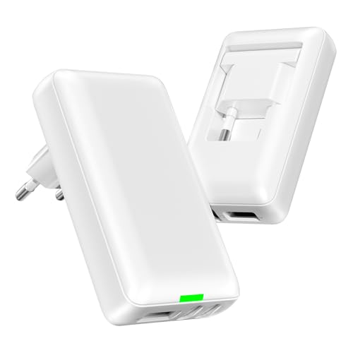 WUKUR Flaches USB-Ladegerät mit 20 W, USB C, Wandladegerät, platzsparend, 3 Anschlüsse für iPhone, iPad, Samsung WUKUR Flaches USB-Ladegerät mit 20 W, USB C, Wandladegerät, platzsparend, 3 Anschlüsse für iPhone, iPad, Samsung von WUKUR