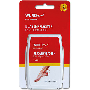 WUNDmed® Blasenpflaster Ferse 02-136 transparent 6,8 x 4,3 cm, 3 St. von WUNDmed®