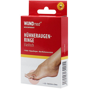 WUNDmed® Hühneraugen-Druckschutzringe 02-122 transparent 1,8 x 6,2 cm, 5 St. von WUNDmed®