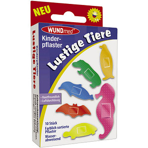 WUNDmed® Pflaster Lustige Tiere 02-069 bunt 2,2 x 5,5 cm, 10 St. von WUNDmed®