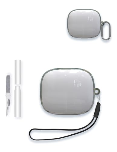 Schutzhülle für Xiaomi-Redmi-Buds 7S TWS-Ohrhörer, Bluetooth V5.4, WUNIAK transparent, weiche TPU-Schutzhülle mit Schlüsselanhänger und Reinigungsset für Damen und Herren, stoßfeste Haut, transparent von WUNIAK