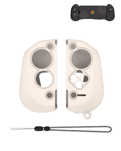 Silikon-Schutzhülle für Scuf Nomad Mobile Gaming-Controller, Ganzkörper-weiche Silikon-Handheld-Spielkonsole, sturzsicher, stoßfest, rutschfest, Anti-Kollision, Reisweiß Silikon-Schutzhülle für Scuf Nomad Mobile Gaming-Controller, Ganzkörper-weiche Silikon-Handheld-Spielkonsole, sturzsicher, stoßfest, rutschfest, Anti-Kollision, Reisweiß von WUNIAK