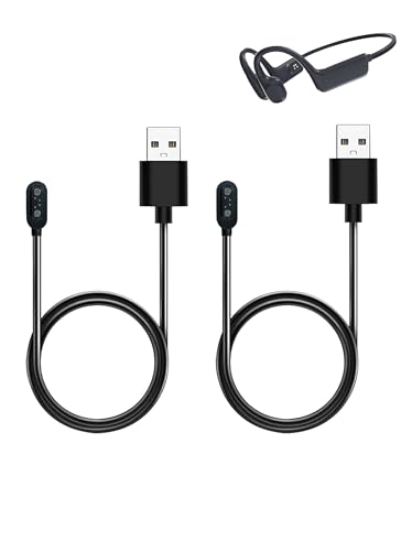 WUNIAK Ladekabel für IFECCO X17 wasserdichte Kopfhörer für Schwimmknochenleitungskopfhörer, Bluetooth, magnetisches USB-Ladekabel, flexibles Zubehör für IFECCO X17, (2 Stück) von WUNIAK