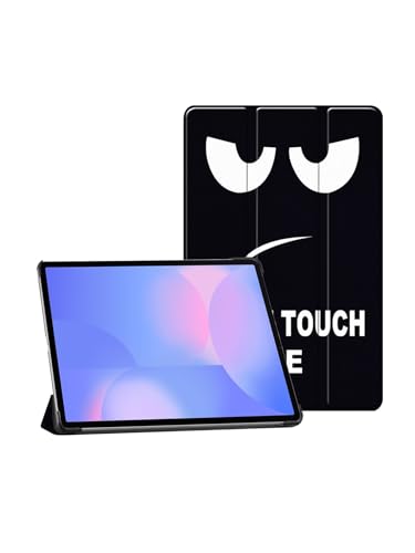 WUNIAK Schutzhülle für Samsung Galaxy Tab S10 FE+ 13,2 Zoll (33,3 cm), PU-Leder, Standfunktion, ultraleicht, schlanke Hülle mit Stiftschlitz-Design, große Augen von WUNIAK