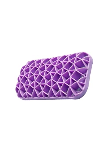 WUNIAK TPE Wabengitter Wärmeableitung Design Handgelenkauflage weich für Computer, rutschfeste Schreibtischunterlage mit atmungsaktivem Design, für Gaming und Büroarbeit, 15 x 8 cm, Muscheltyp, Lila von WUNIAK