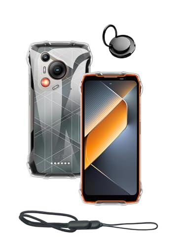 WUNIKA Schutzhülle für Blackview BL7000 17,2 cm (6,8 Zoll), sturzsicheres Design, dünn, dünn, leicht, kratzfest, langlebiger Schutz, Silikon-Gummi-TPU-Hülle mit Handy-Ringhalter und Umhängeband von WUNIAK
