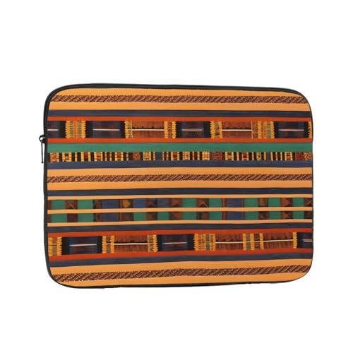 Stilvolle Laptoptasche mit afrikanischem Webdruck, schlankes und leichtes Trage-Laptop-Tasche für Damen und Herren von WURTON