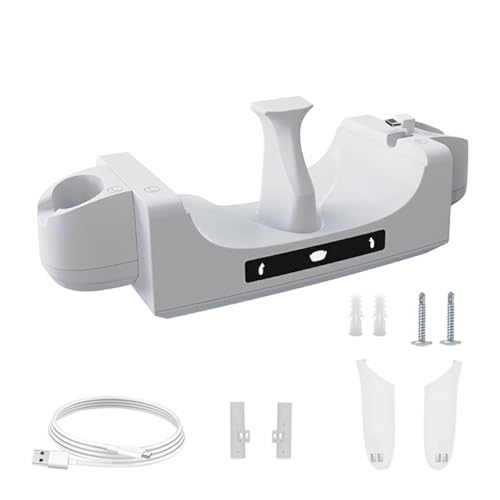 WUUISDNX Schnelllade VR Headset Ladestation mit montierbarem Griff, einfach zu ABS Ladestation für Meta Quest 3 VR Headset von WUUISDNX