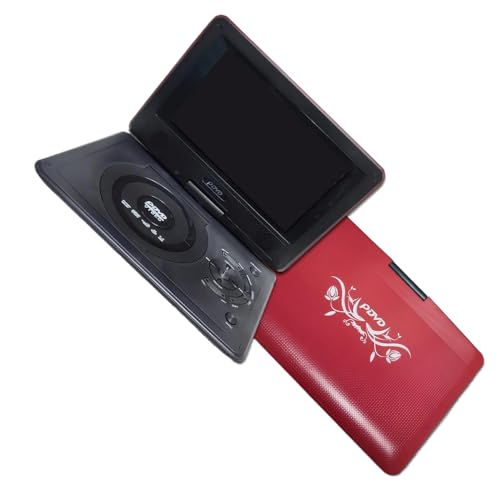 WUUISDNX Tragbarer DVD Player mit 9 Zoll HD Großbildschirm, integrierten Stereolautsprechern, unterstützt Spiele und FM Radio, ABS Auto DVD Player, Rot WUUISDNX Tragbarer DVD Player mit 9 Zoll HD Großbildschirm, integrierten Stereolautsprechern, unterstützt Spiele und FM Radio, ABS Auto DVD Player, Rot von WUUISDNX