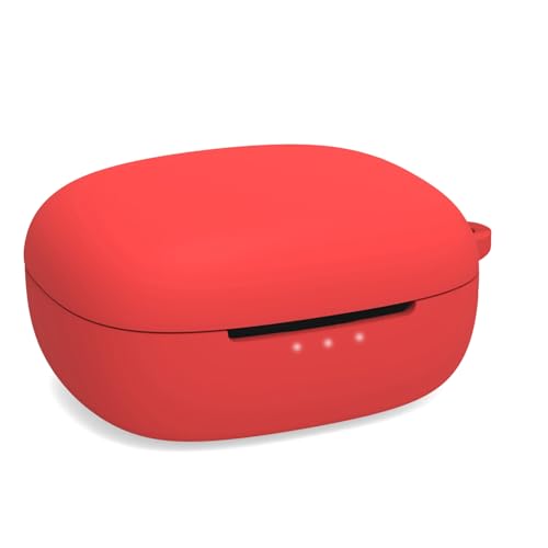 WUWOCJ Schutzhülle kompatibel mit EarFun Air Pro 3, vollständiger Schutz, Silikon, Zubehör, Ladehülle mit Schlüsselanhänger (rot) von WUWOCJ