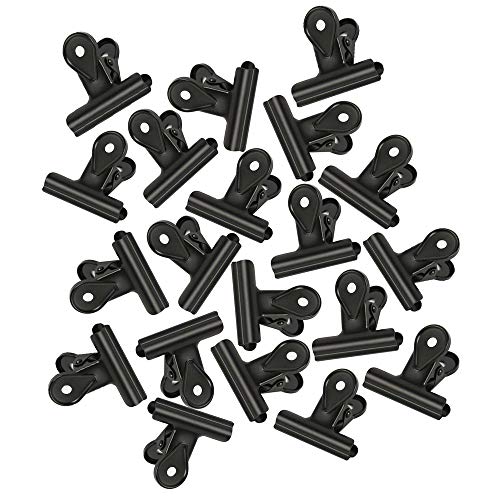 20PCS Kleine Bulldogge Büroklammern,Multi-function clip for klammern für fotos, office and kitchen (Schwarz-50mm) von WUZILIN