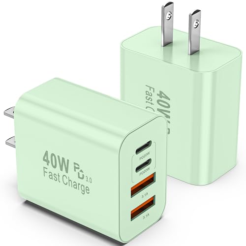 4-Port USB C Schnellladeblock (Hellgrün) von WWB