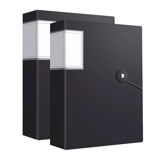 kunststoffhüllen-mappe,a4-mappe, A4 2 Stück Präsentationsbuch mit transparenten Hüllen, Präsentationsmappe mit transparenten Hüllen, Portfolio-Aktenordner(Black,60 pages) von WWBPOIUY