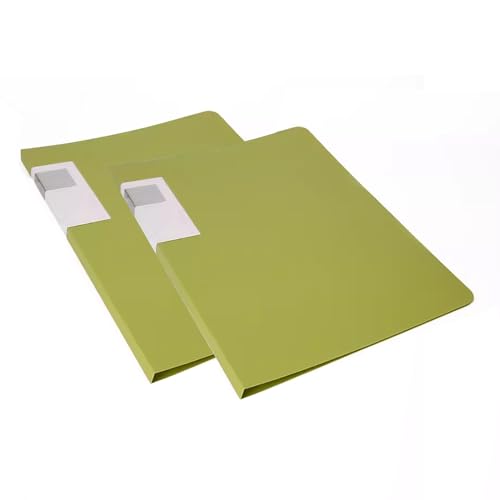 kunststoffhüllen-mappe,a4-mappe, Präsentationsbuch im A3-Format mit 30 Hüllen, A3-Aufbewahrungsbuchmappe for Malerei-Kunstwerk-Portfolio, 2er-Pack(Green) von WWBPOIUY