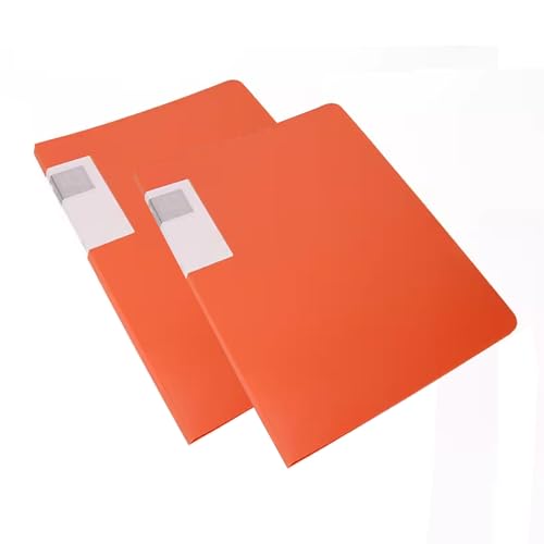 kunststoffhüllen-mappe,a4-mappe, Präsentationsbuch im A3-Format mit 30 Hüllen, A3-Aufbewahrungsbuchmappe for Malerei-Kunstwerk-Portfolio, 2er-Pack(Orange) von WWBPOIUY