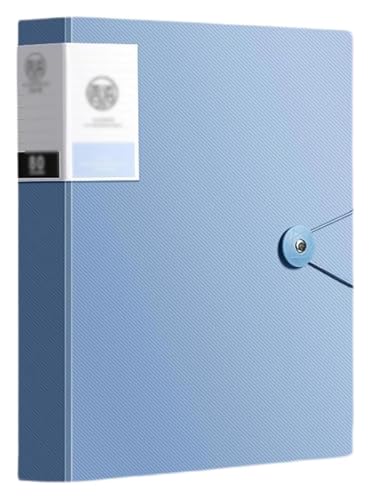 kunststoffhüllen-mappe,a4-mappe, Sichtbuch im A4-Format, Projektmappe for Präsentationsdateien mit 40 Taschen, perfekt for Präsentationen, Ablage, Aufbewahrung, Büro, Schule(Blue) von WWBPOIUY