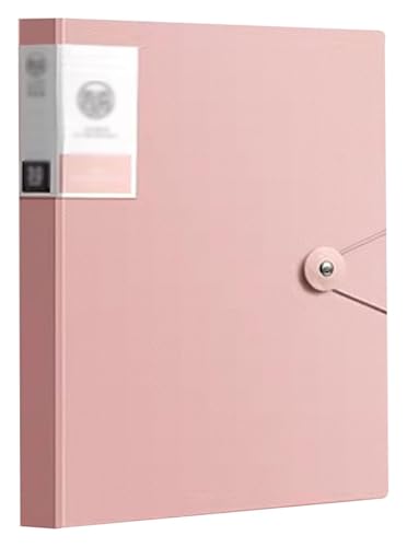 kunststoffhüllen-mappe,a4-mappe, Sichtbuch im A4-Format, Projektmappe for Präsentationsdateien mit 40 Taschen, perfekt for Präsentationen, Ablage, Aufbewahrung, Büro, Schule(Pink) von WWBPOIUY