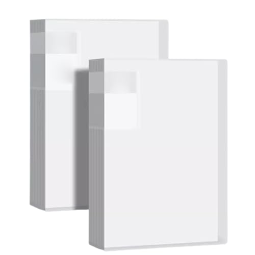 kunststoffhüllen-mappe,a4-mappe, Sichtbücher im A4-Format, 2 Stück Dokumenten-Anzeigeordner, Präsentationsordner for Büro, Zuhause, Schulprojekte, Ablage, Aufbewahrung(White) von WWBPOIUY