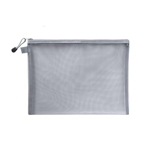 ordner,ordner,kunststoffhüllen,a4 ordner, 3PCS Mesh Datei Tasche A4 A5 A6 Transparent Zipper Test Papier Informationen Tasche Büro Student Stift Tasche Thema tasche Puzzle Lagerung Tasche(Grey,A4(33.5 von WWBPOIUY