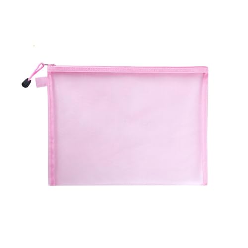 ordner,ordner,kunststoffhüllen,a4 ordner, 3PCS Mesh Datei Tasche A4 A5 A6 Transparent Zipper Test Papier Informationen Tasche Büro Student Stift Tasche Thema tasche Puzzle Lagerung Tasche(Pink,A4(33.5 von WWBPOIUY